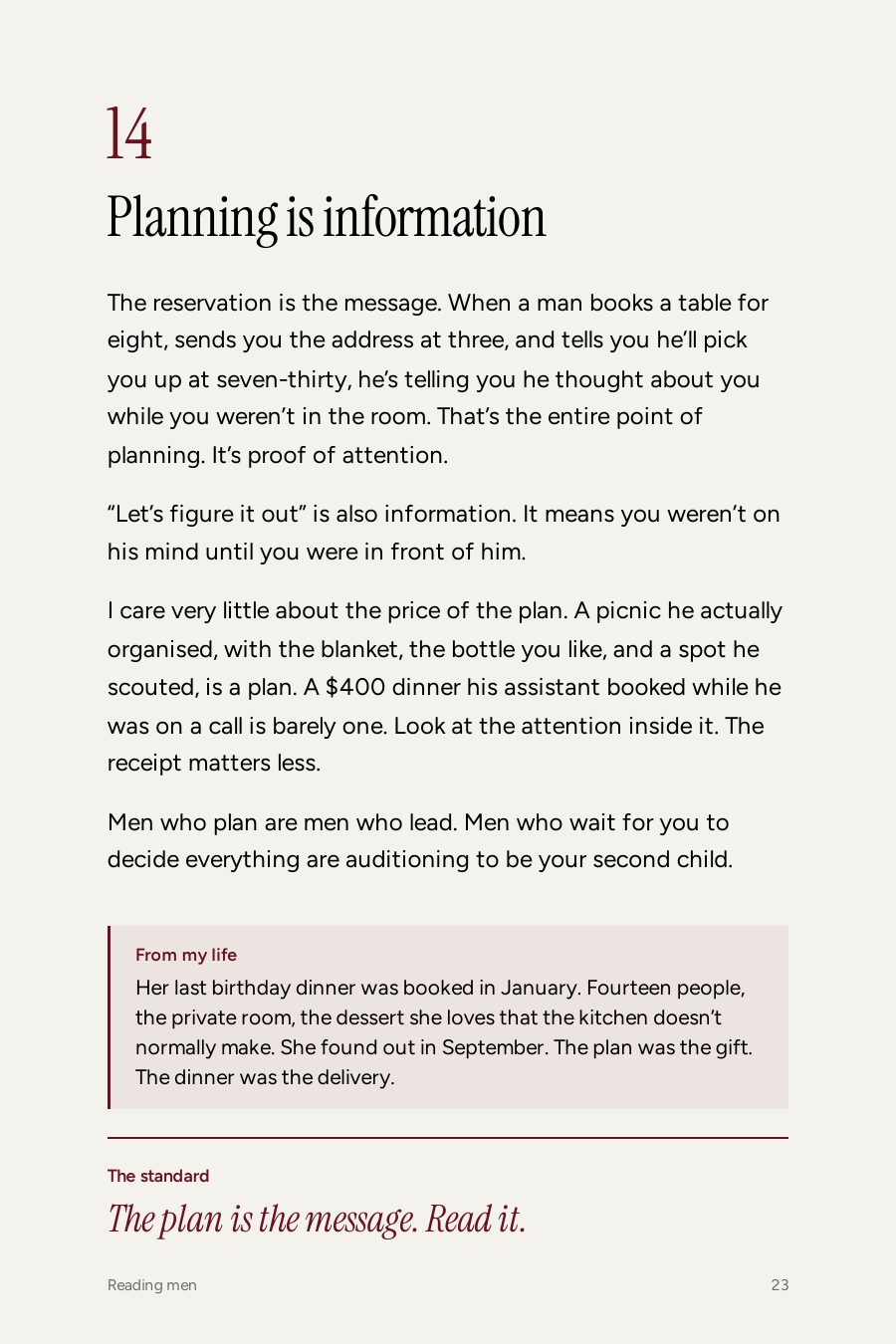 Planning is information
